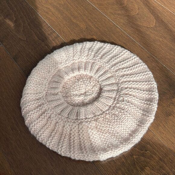 Lauren Ralph Lauren Chunky Garter Stitch Beret Pink - Picture 2 of 4